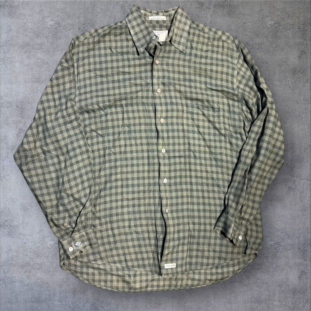 Burma Bibas Classics Long Sleeve Button Down‎ 100% Rayon Men's Size Medium